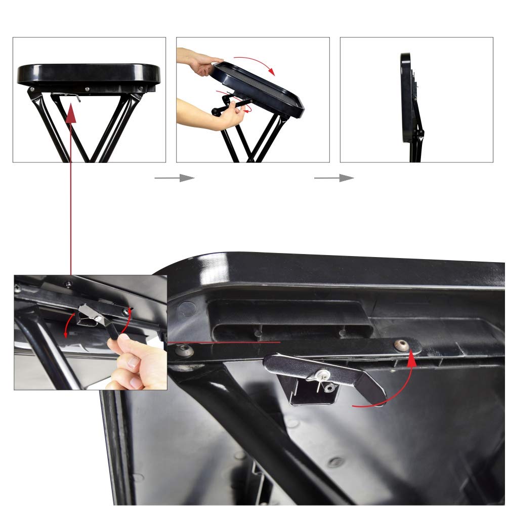 SalonPro Color Specialist Tray | Folding Tray with Tool Holder and Drawer in Black