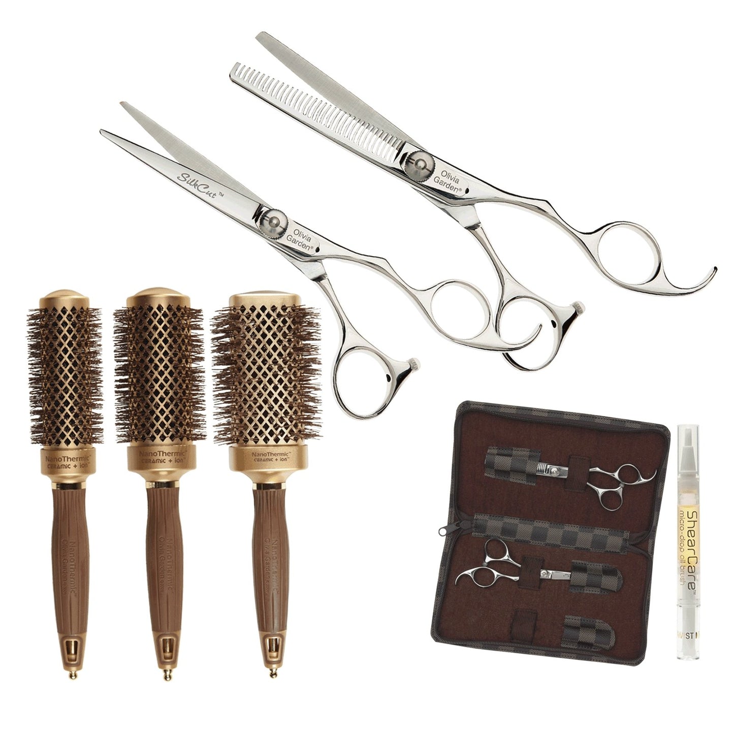 Silkcut Shear & Nano Thermal Brush Gift Box | OLIVIA GARDEN - SH Salons