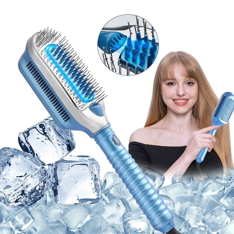 The Cold Hair Straightener Brush | Sensitive Negative Ion Cold Air - SH Salons