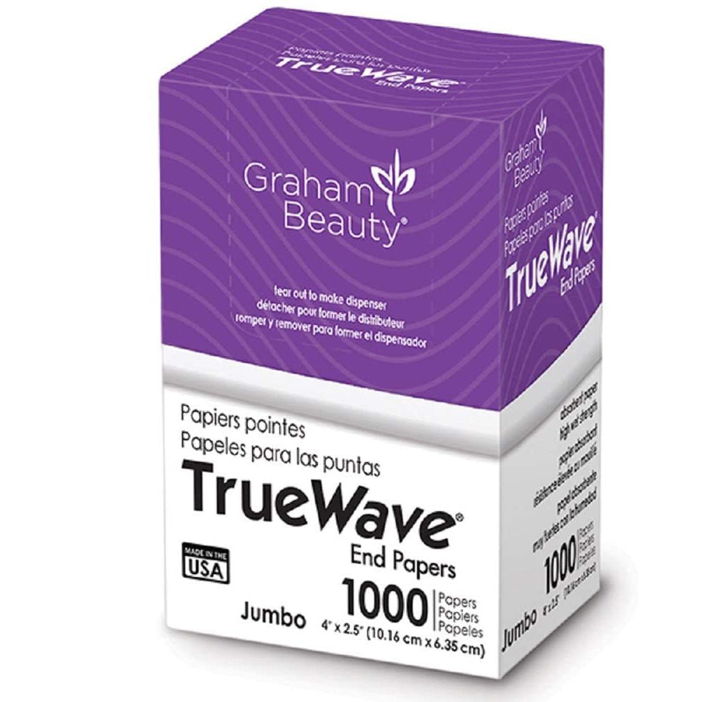 Truewave Jumbo End Paper | 1000 pack | 4" x 2.5" | GRAHAM BEAUTY - SH Salons